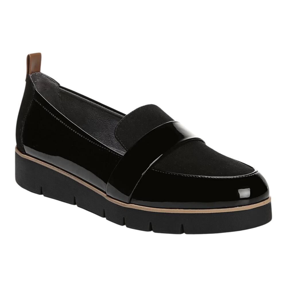 Dr. Scholl’s Women's Webster Slip On Platform Loafers Black Patent Size 8 1/2 W
